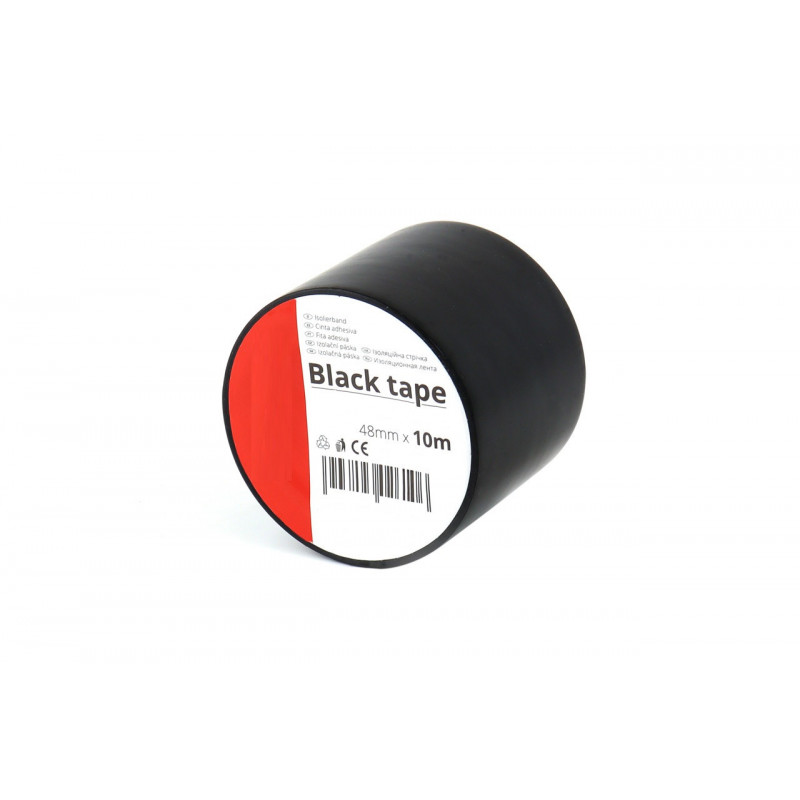 Cinta adhesiva negra PVC (48mm x 10m)