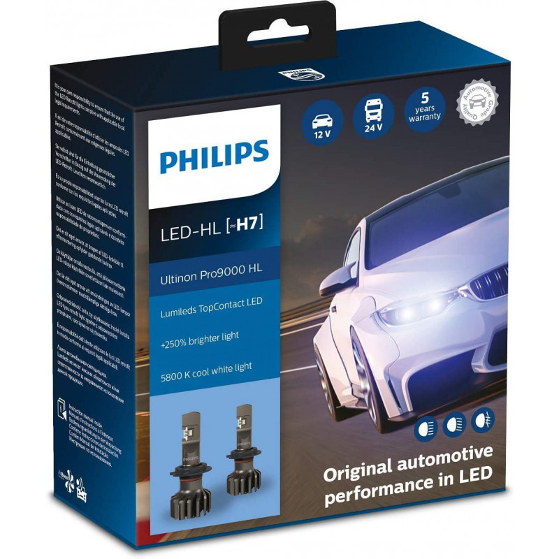 Philips Ultinon Pro9000 - Kit de conversión a Led H7 para coche