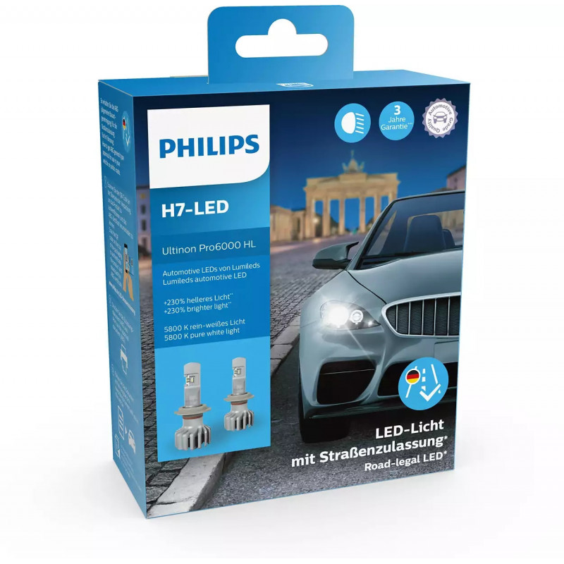 gradualmente Doncella guapo Philips H7 Ultinon Pro6000 - Kit de conversión a led H7 con homologación  europea ECE