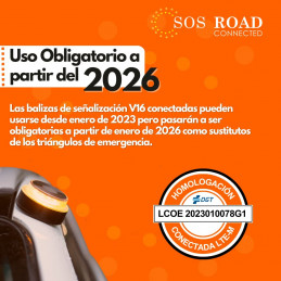 🚨 SOS ROAD Connected - Baliza V16 homologada DGT 3.0, obligatoria 2026